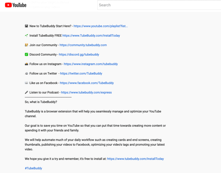 Write the Best YouTube Descriptions for Rankings | TubeBuddy Write the Best YouTube Descriptions for Rankings | TubeBuddy